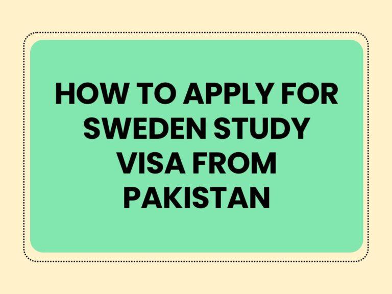 How to Apply for Sweden Study Visa from Pakistan: Full Guide for September 2026 Intake