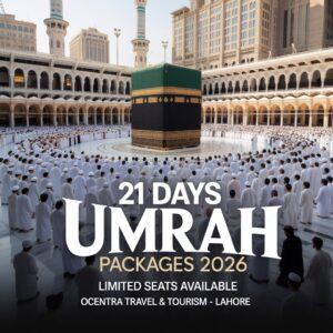 21 Days umrah packages 2026